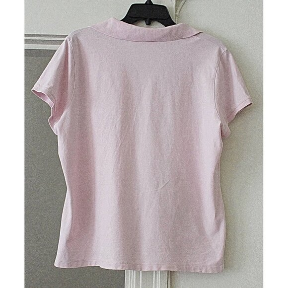 Izod 5-Button Polo with IZ Logo in Fresh Pink, sz Medium - Picture 3 of 9